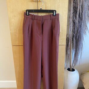 Aritzia - Wilfred Effortless Pant - Crepette - Pinkish Brown Color - Size 6